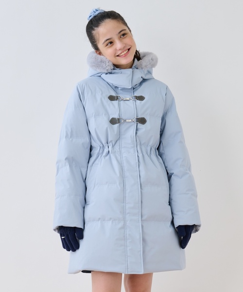 130cmあり】【はっ水・家庭洗濯可】Aラインダウンコート（ダウン