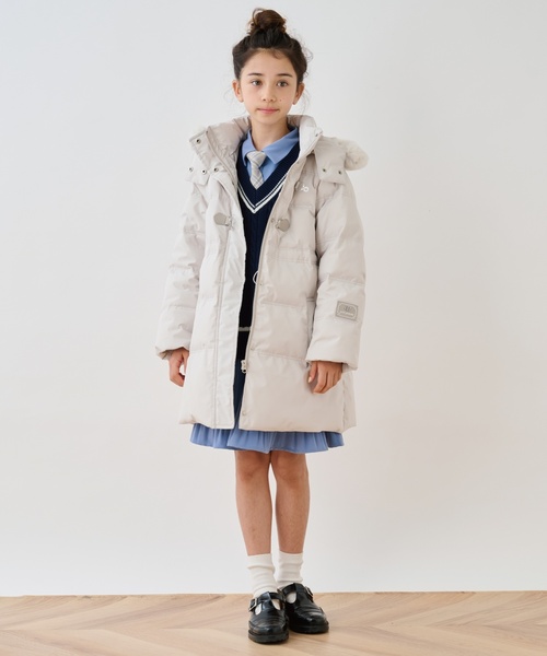 セール】【130cmあり】【はっ水・家庭洗濯可】Aラインダウンコート