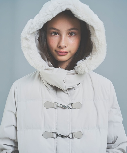 130cmあり】【はっ水・家庭洗濯可】Aラインダウンコート（ダウン