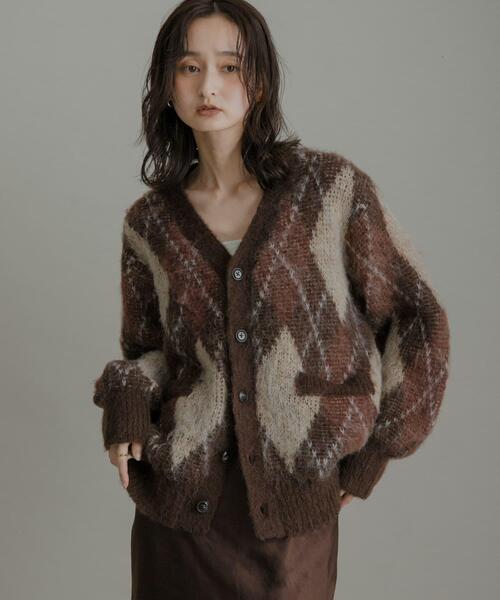 セール】アーガイルVネックカーディガン（ニット/セーター）｜SENSE OF