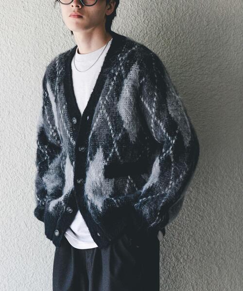 SENSE OF PLACE by URBAN RESEARCH（センスオブプレイスバイアーバンリサーチ）の「アーガイルVネックカーディガン（ニット/セーター・メンズ・ブルー/ブラック/ブラウン/ネイビー・MEDIUM/LARGE）」の7枚目の写真