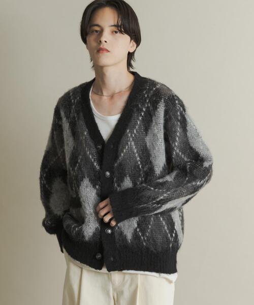 SENSE OF PLACE by URBAN RESEARCH（センスオブプレイスバイアーバンリサーチ）の「アーガイルVネックカーディガン（ニット/セーター・メンズ・ブルー/ブラック/ブラウン/ネイビー・MEDIUM/LARGE）」の10枚目の写真