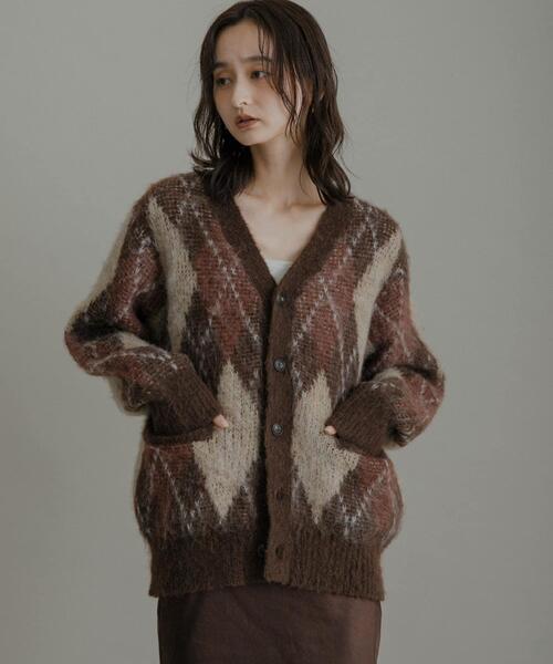 SENSE OF PLACE by URBAN RESEARCH（センスオブプレイスバイアーバンリサーチ）の「アーガイルVネックカーディガン（ニット/セーター・メンズ・ブルー/ブラック/ブラウン/ネイビー・MEDIUM/LARGE）」の22枚目の写真