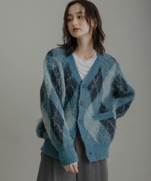 SENSE OF PLACE by URBAN RESEARCH（センスオブプレイスバイアーバンリサーチ）の「アーガイルVネックカーディガン（ニット/セーター・メンズ・ブルー/ブラック/ブラウン/ネイビー・MEDIUM/LARGE）」の12枚目の写真