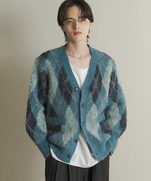 SENSE OF PLACE by URBAN RESEARCH（センスオブプレイスバイアーバンリサーチ）の「アーガイルVネックカーディガン（ニット/セーター・メンズ・ブルー/ブラック/ブラウン/ネイビー・MEDIUM/LARGE）」の6枚目の写真