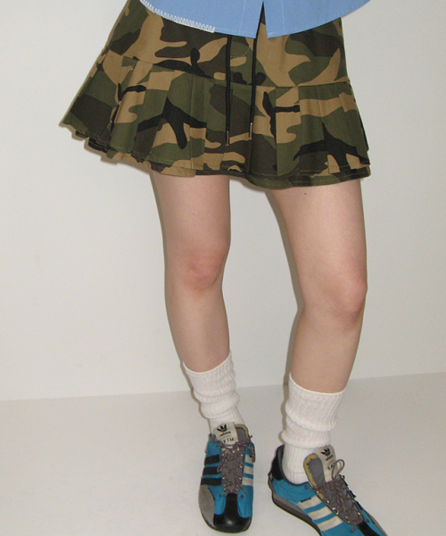 RONRON(ロンロン)の「PLEATS BANDING MINI SKIRT CAMOUFLAGE(スカート・レディース・その他・FREE)」の1枚目の写真