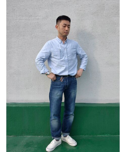 MUSINSA STANDARD（ムシンサスタンダード）の「ベーシックオックスフォードシャツ[ブルー]（シャツ/ブラウス・メンズ・その他・XX-LARGE/XXX-LARGE/SMALL/MEDIUM/LARGE/X-LARGE）」の17枚目の写真