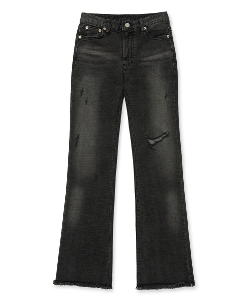 Midnight Move（ミッドナイトムーブ）の「ws boots cut pants [black]（デニムパンツ・レディース・その他・LARGE/SMALL/MEDIUM）」の2枚目の写真