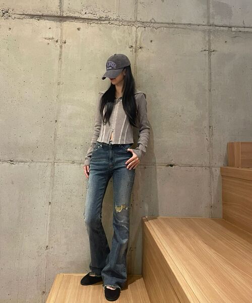 Midnight Move（ミッドナイトムーブ）の「ws boots cut pants [black]（デニムパンツ・レディース・その他・LARGE/SMALL/MEDIUM）」の8枚目の写真