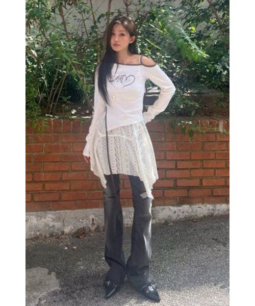 Midnight Move（ミッドナイトムーブ）の「ws boots cut pants [black]（デニムパンツ・レディース・その他・LARGE/SMALL/MEDIUM）」の9枚目の写真