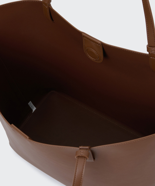 MUSINSA STANDARD WOMAN（ムシンサスタンダードウーマン）の「ウィメンズトラペーズショッパーバッグ[ブラウン]（ショルダーバッグ・レディース・その他・FREE）」の5枚目の写真