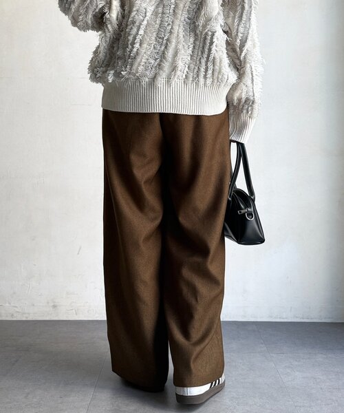 Chez toi（シェトワ）の「合皮ベルト付きパンツ（その他パンツ・レディース・ブラウン/イエロー/ネイビー・FREE）」の6枚目の写真