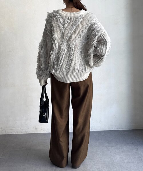 Chez toi（シェトワ）の「合皮ベルト付きパンツ（その他パンツ・レディース・ブラウン/イエロー/ネイビー・FREE）」の9枚目の写真