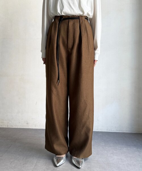 Chez toi（シェトワ）の「合皮ベルト付きパンツ（その他パンツ・レディース・ブラウン/イエロー/ネイビー・FREE）」の10枚目の写真