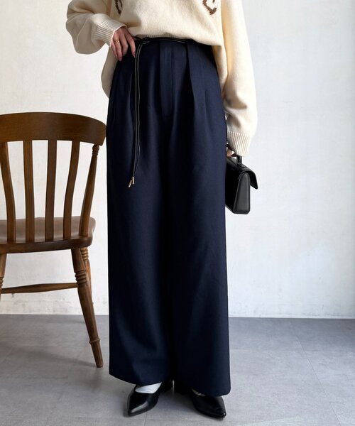 Chez toi（シェトワ）の「合皮ベルト付きパンツ（その他パンツ・レディース・ブラウン/イエロー/ネイビー・FREE）」の18枚目の写真