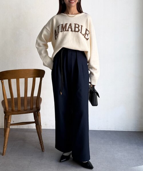 Chez toi（シェトワ）の「合皮ベルト付きパンツ（その他パンツ・レディース・ブラウン/イエロー/ネイビー・FREE）」の22枚目の写真