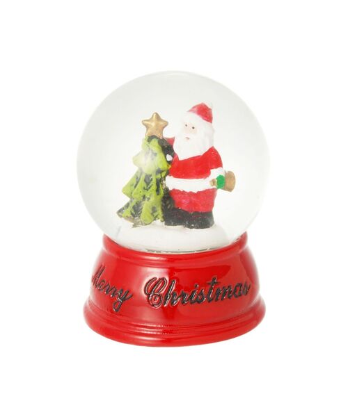 スノードーム サンタ＆ツリー XS レッド（インテリア雑貨