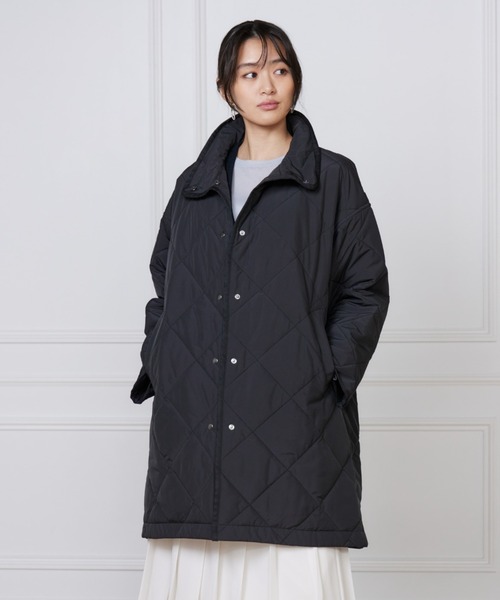 LE SOUK(ルスーク)の「LIMONTA EAST 中綿キルティングスタンドコート(ノーカラーコート・レディース・ブラック/ブルーグレー/オフホワイト・フリー)」の12枚目の写真