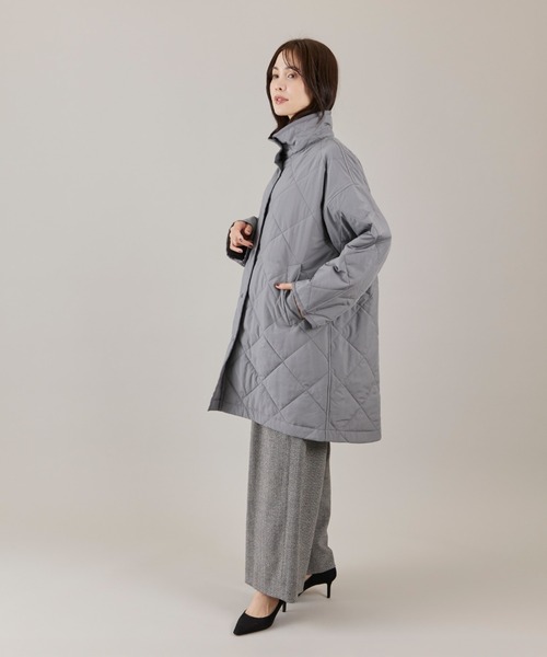 LE SOUK(ルスーク)の「LIMONTA EAST 中綿キルティングスタンドコート(ノーカラーコート・レディース・ブラック/ブルーグレー/オフホワイト・フリー)」の22枚目の写真