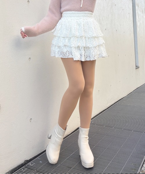 one way（ワンウェイ）の「レースティアードスカート（スカート・レディース・ブラック/オフホワイト/ホワイト・FREE）」の16枚目の写真