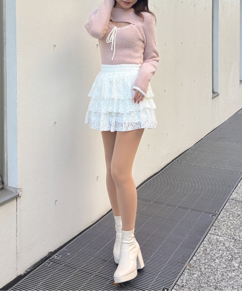 one way（ワンウェイ）の「レースティアードスカート（スカート・レディース・ブラック/オフホワイト/ホワイト・FREE）」の19枚目の写真