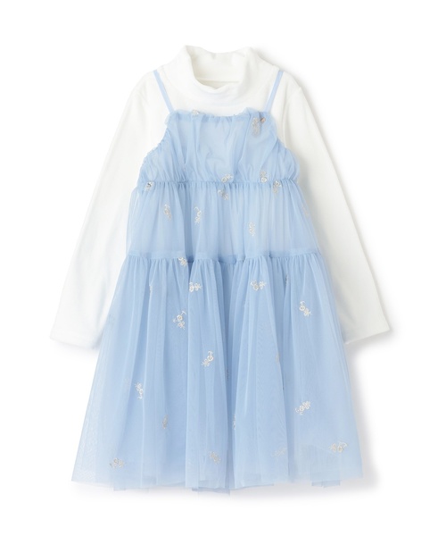 kate spade 水色ドレス 130サイズ ワンピース カーディガンセット セール】カラーリリーチュールワンピースセット（ワンピース）｜kate