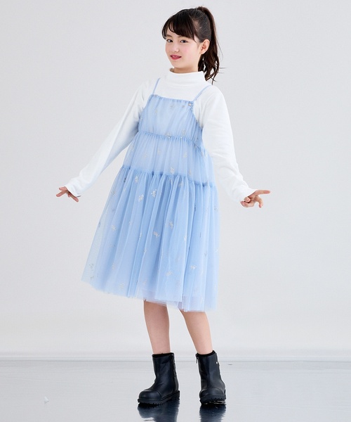 美品　ケイト・スペード　140　ワンピース　チュール　洗える セール】カラーリリーチュールワンピースセット（ワンピース）｜kate