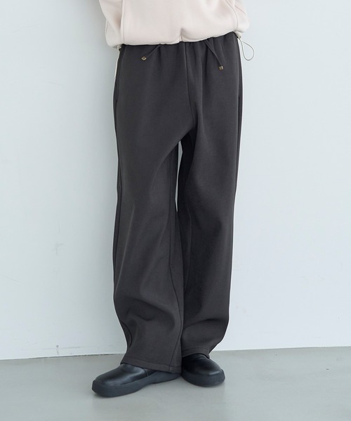 mil(ミル)の「裏ボア リラックスワイドパンツ【585117】(その他パンツ・レディース・チャコールグレー/ダークブラウン/モカ・FREE/S-Short/S-Regular/M-Short/M-Regular)」の2枚目の写真
