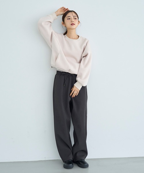 mil(ミル)の「裏ボア リラックスワイドパンツ【585117】(その他パンツ・レディース・チャコールグレー/ダークブラウン/モカ・FREE/S-Short/S-Regular/M-Short/M-Regular)」の8枚目の写真