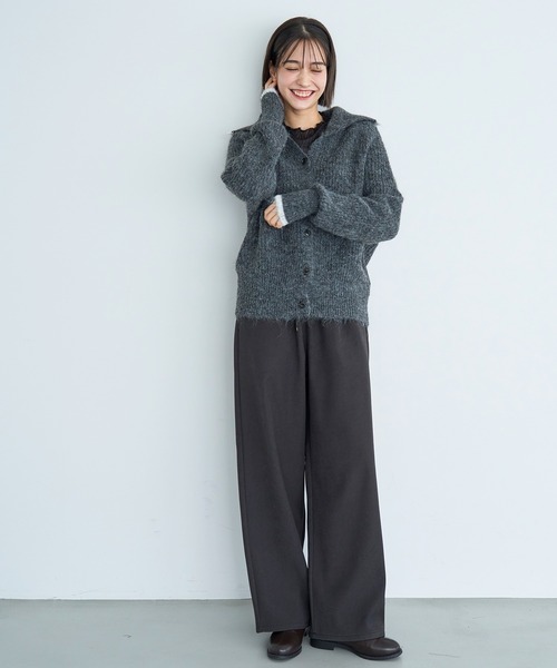 mil(ミル)の「裏ボア リラックスワイドパンツ【585117】(その他パンツ・レディース・チャコールグレー/ダークブラウン/モカ・FREE/S-Short/S-Regular/M-Short/M-Regular)」の10枚目の写真