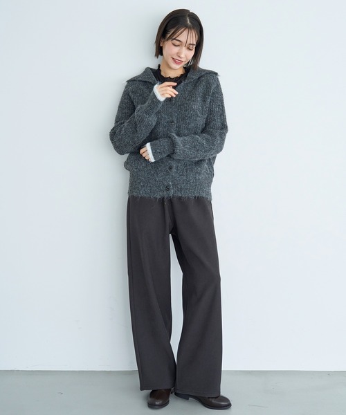 mil(ミル)の「裏ボア リラックスワイドパンツ【585117】(その他パンツ・レディース・チャコールグレー/ダークブラウン/モカ・FREE/S-Short/S-Regular/M-Short/M-Regular)」の14枚目の写真