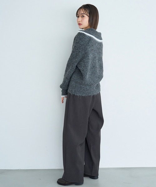 mil(ミル)の「裏ボア リラックスワイドパンツ【585117】(その他パンツ・レディース・チャコールグレー/ダークブラウン/モカ・FREE/S-Short/S-Regular/M-Short/M-Regular)」の12枚目の写真