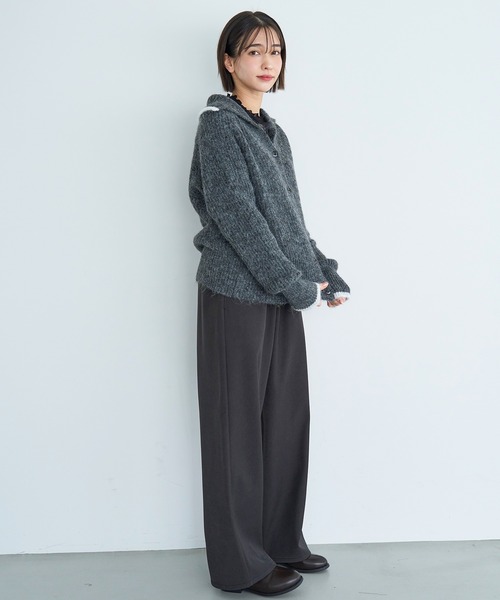 mil(ミル)の「裏ボア リラックスワイドパンツ【585117】(その他パンツ・レディース・チャコールグレー/ダークブラウン/モカ・FREE/S-Short/S-Regular/M-Short/M-Regular)」の13枚目の写真