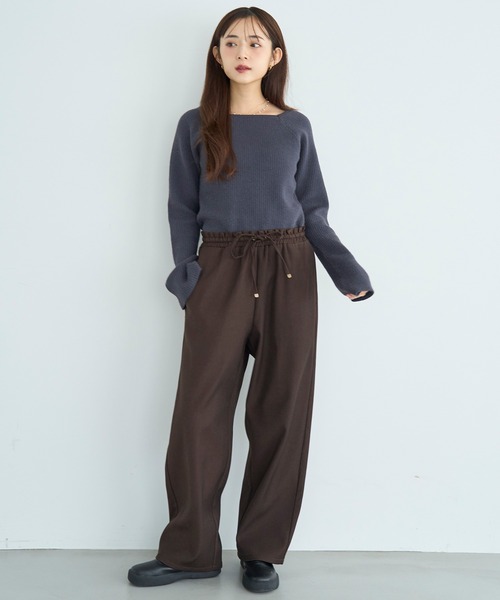 セール】裏ボア リラックスワイドパンツ【585117】（その他パンツ