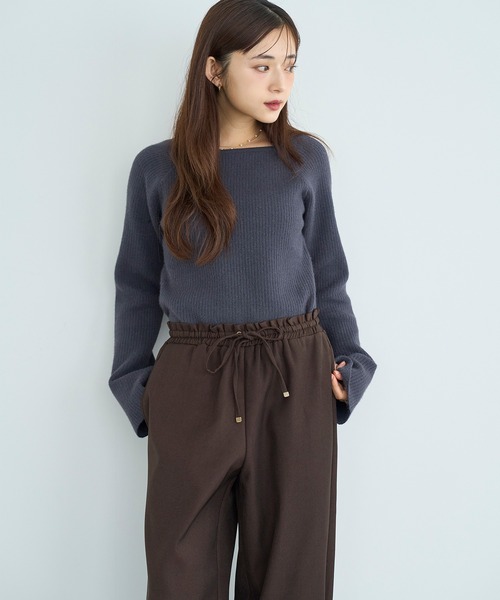 mil(ミル)の「裏ボア リラックスワイドパンツ【585117】(その他パンツ・レディース・チャコールグレー/ダークブラウン/モカ・FREE/S-Short/S-Regular/M-Short/M-Regular)」の19枚目の写真