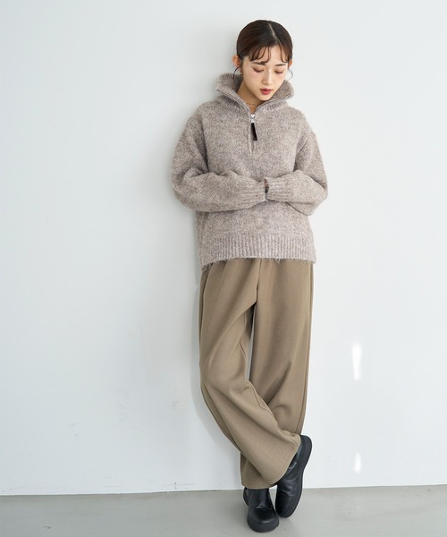 裏ボア リラックスワイドパンツ【585117】（その他パンツ）｜mil（ミル