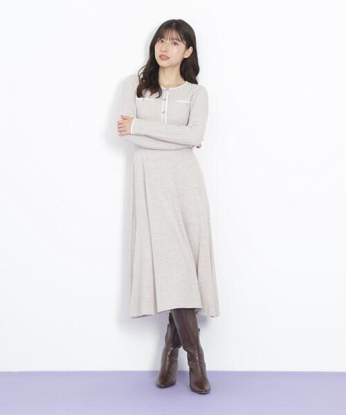 JILL by JILL STUART（ジルバイジルスチュアート）の「◇ラメツイード配色ニットワンピース（ワンピース・レディース・ネイビー/ピンク/ブルー・FREE）」の8枚目の写真