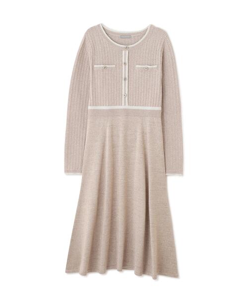 JILL by JILL STUART（ジルバイジルスチュアート）の「◇ラメツイード配色ニットワンピース（ワンピース・レディース・ネイビー/ピンク/ブルー・FREE）」の11枚目の写真