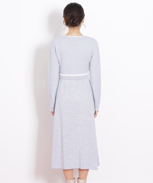 ◇ラメツイード配色ニットワンピース（ワンピース）｜JILL by JILL