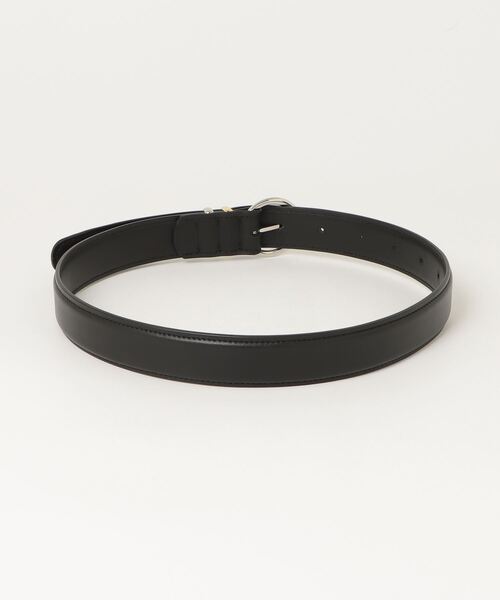 CINOH(チノ)の「LEATHER BELT/SILVER BUCKLE(ベルト・メンズ・ブラック×シルバー・S/M)」の2枚目の写真