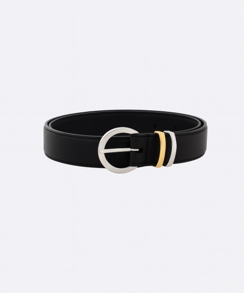 CINOH(チノ)の「LEATHER BELT/SILVER BUCKLE(ベルト・メンズ・ブラック×シルバー・S/M)」の7枚目の写真