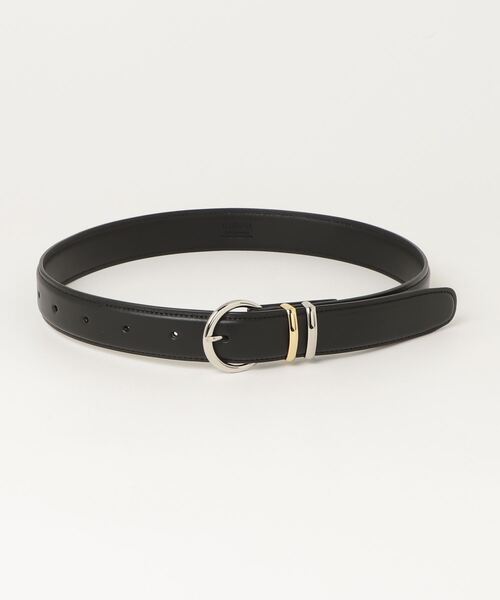 CINOH(チノ)の「LEATHER BELT/SILVER BUCKLE(ベルト・メンズ・ブラック×シルバー・S/M)」の8枚目の写真