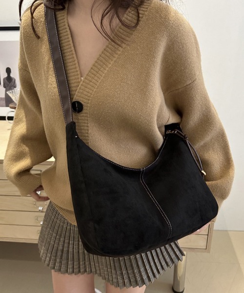 Miniministore(ミニミニストア)の「ショルダーバッグ レディース スエード調(ショルダーバッグ・レディース・ブラック/ブラウン/キャメル・FREE)」の6枚目の写真