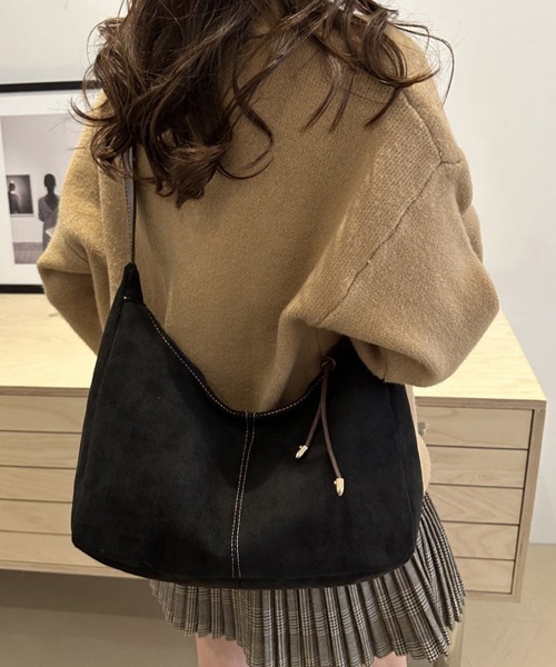 Miniministore(ミニミニストア)の「ショルダーバッグ レディース スエード調(ショルダーバッグ・レディース・ブラック/ブラウン/キャメル・FREE)」の8枚目の写真