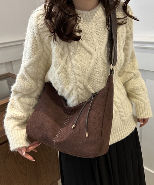 Miniministore(ミニミニストア)の「ショルダーバッグ レディース スエード調(ショルダーバッグ・レディース・ブラック/ブラウン/キャメル・FREE)」の15枚目の写真