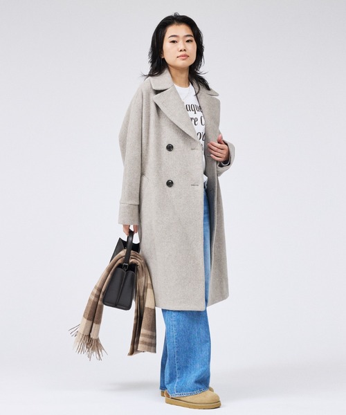 Rouge vif（ルージュヴィフ）の「カシミヤ大判ストール / マフラー（マフラー・レディース・グリーン/ブラウン/パープル・フリー）」の16枚目の写真