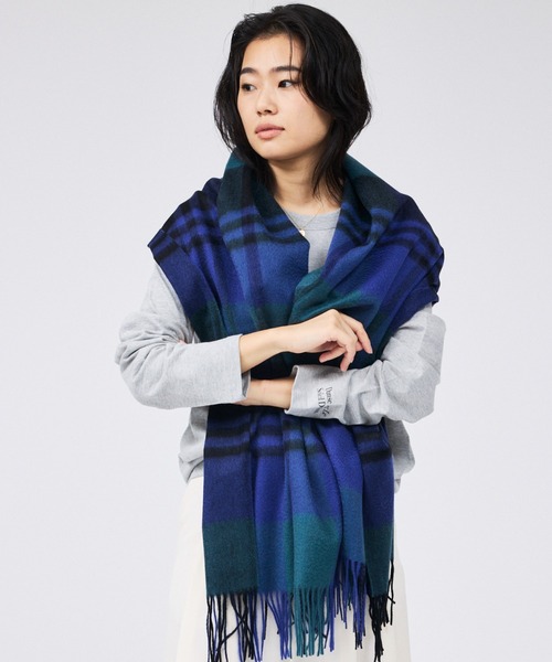 Rouge vif（ルージュヴィフ）の「カシミヤ大判ストール / マフラー（マフラー・レディース・グリーン/ブラウン/パープル・フリー）」の11枚目の写真