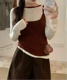 Vini | フェイクレイヤード ロングスリーブTシャツ(Tシャツ/カットソー)