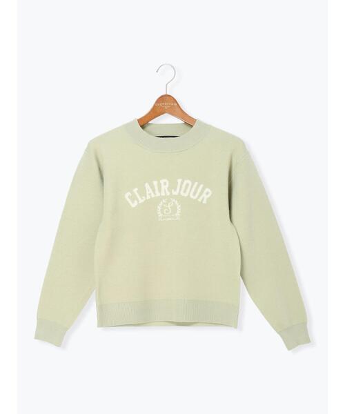 Lugnoncure（ルノンキュール）の「エンブレムロゴニット（ニット/セーター・レディース・グリーン/ネイビー/モカ/オフホワイト・F）」の20枚目の写真