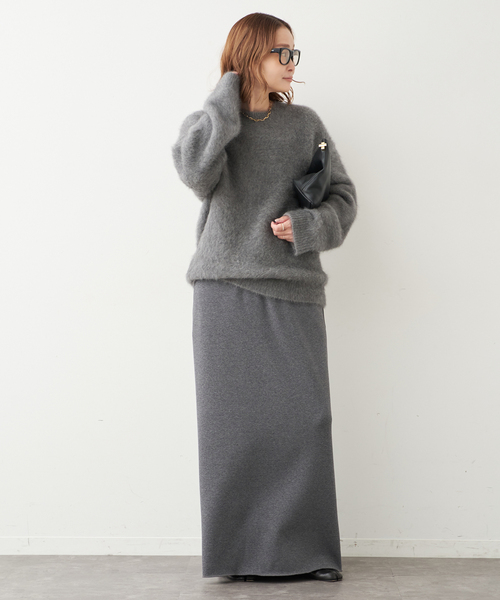 【新品】Deuxieme Classe スムースニットスカート　グレー 新品】Deuxieme Classe スムースニットスカート グレー SMOOTH TOP